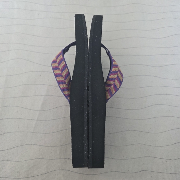Teva Womens Reflip Purple Multicolor Chevron Thong Flip Flops Shoes 1124044 Sz 8 - Picture 5 of 8